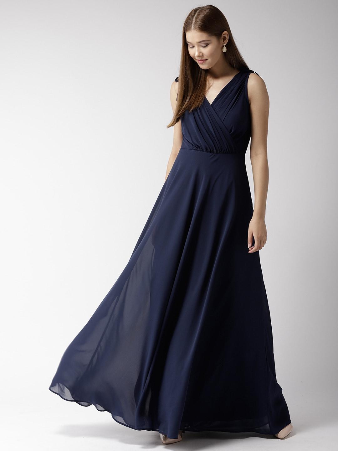 20dresses women navy blue solid maxi dress
