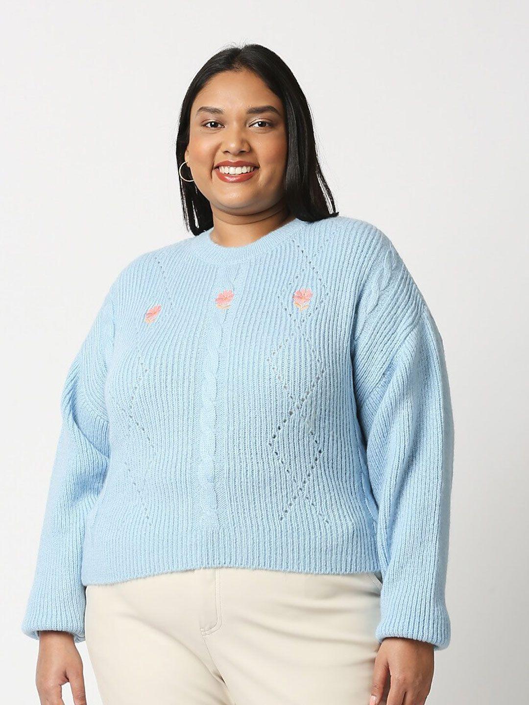 20dresses women plus size blue sweater top