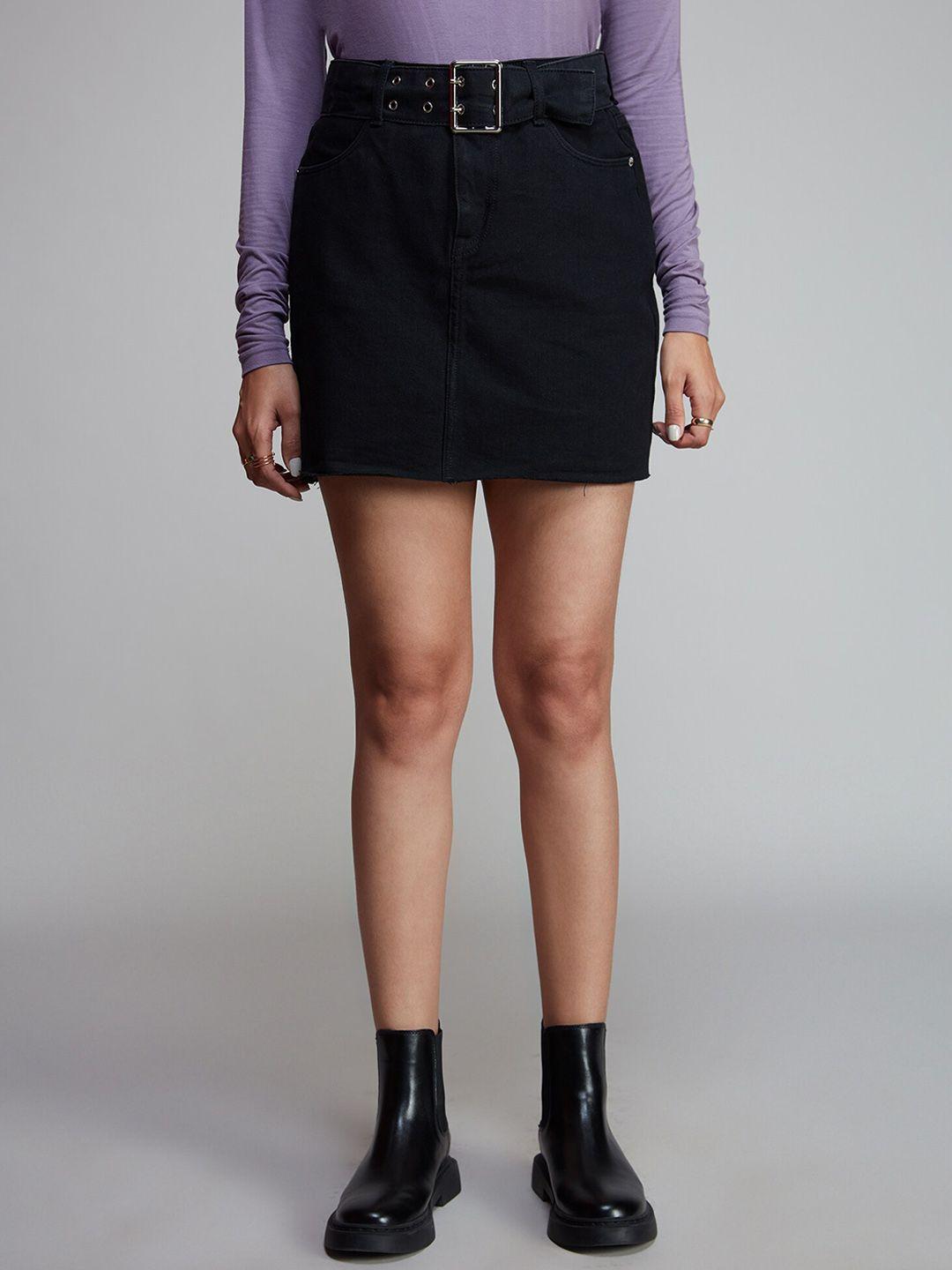 20dresses women pure cotton a-line mini denim skirt