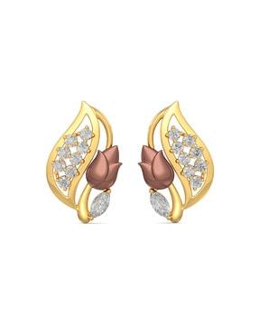 22 kt yellow gold floral studs