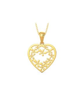 22 kt yellow gold valentine's day design pendant