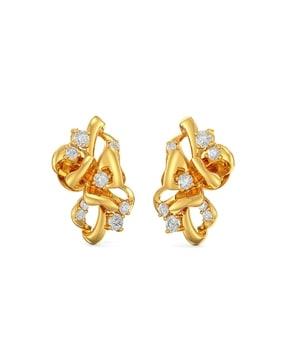 22 kt yellow gold floral studs