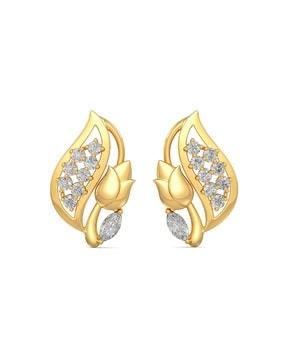 22 kt yellow gold floral studs