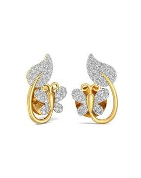 22 kt yellow gold stud earrings