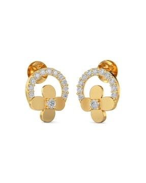 22 kt yellow gold stud earrings