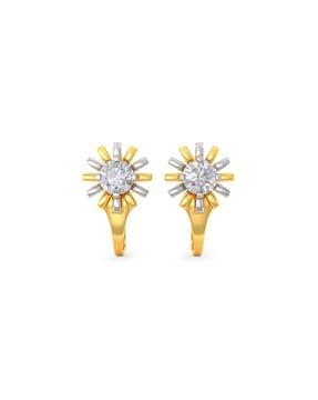 22 kt yellow gold stud earrings