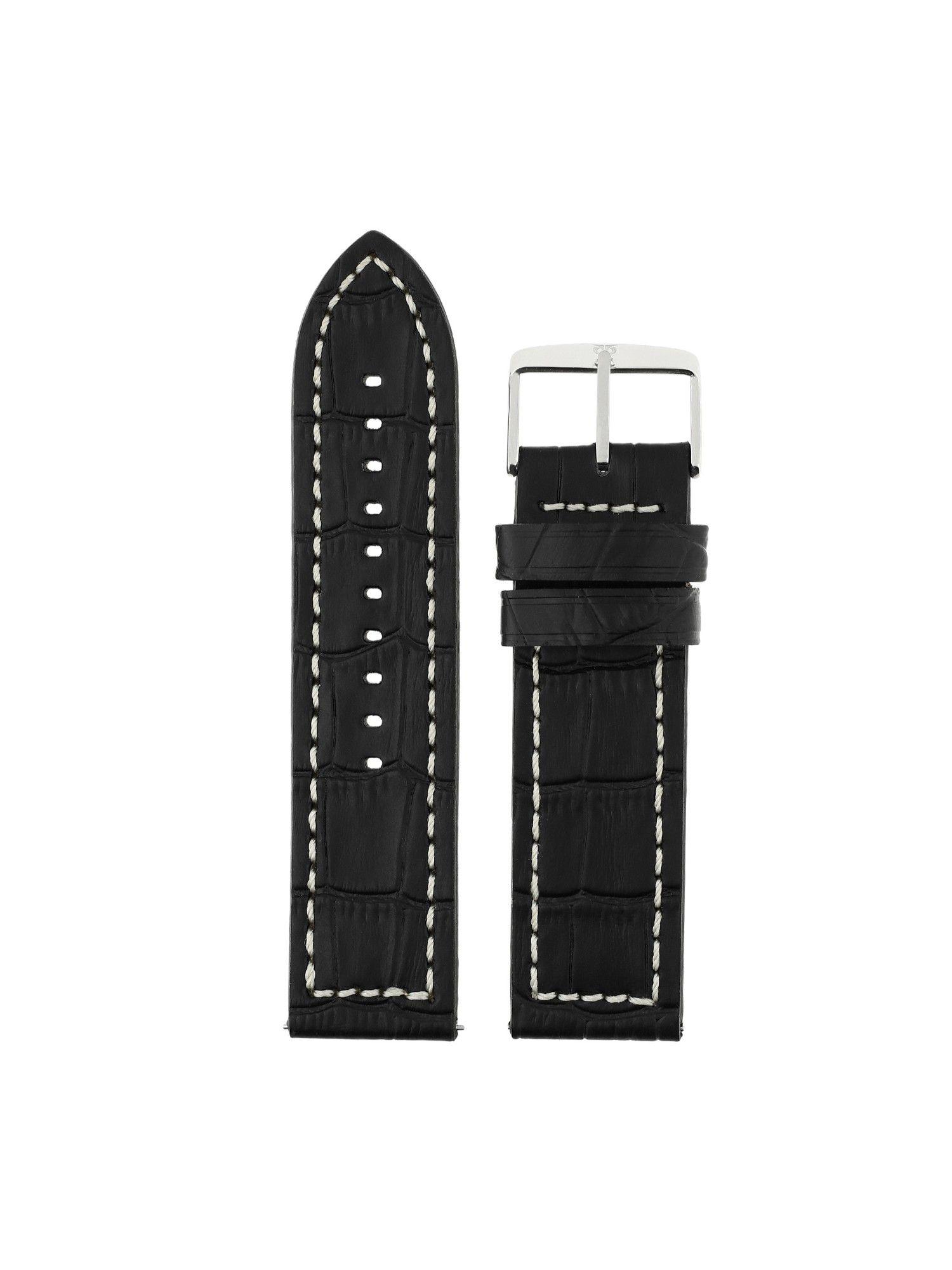 24 mm black genuine leather strap for men nf103035024sq-p