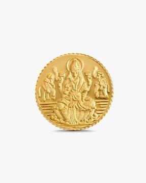 24 kt (999) 4 gm yellow gold lakshmi coin