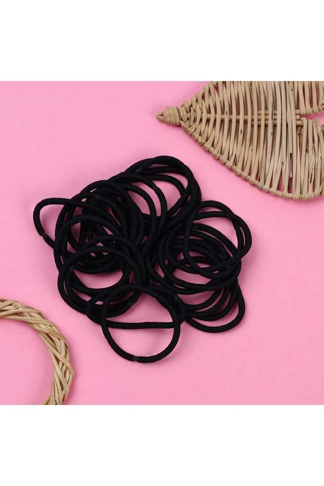 24pcs women simple basic elastic hair bands ties scrunchie ponytail holder rubber bands ( black )