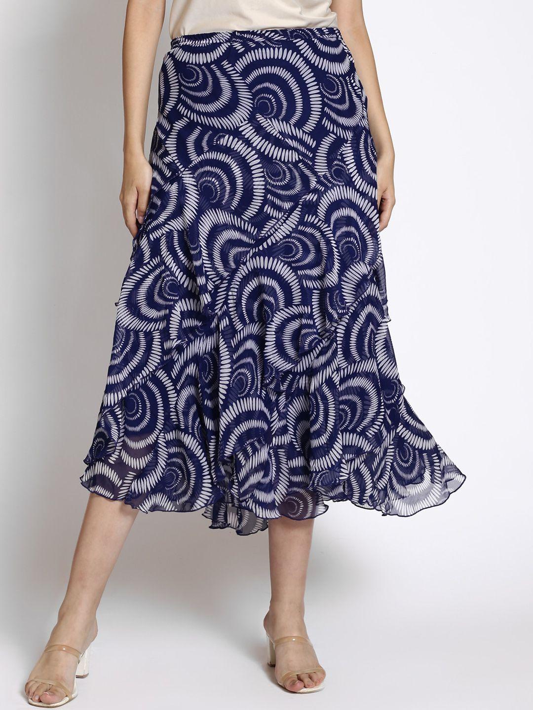 250 designs geometric printed flared midi skirts