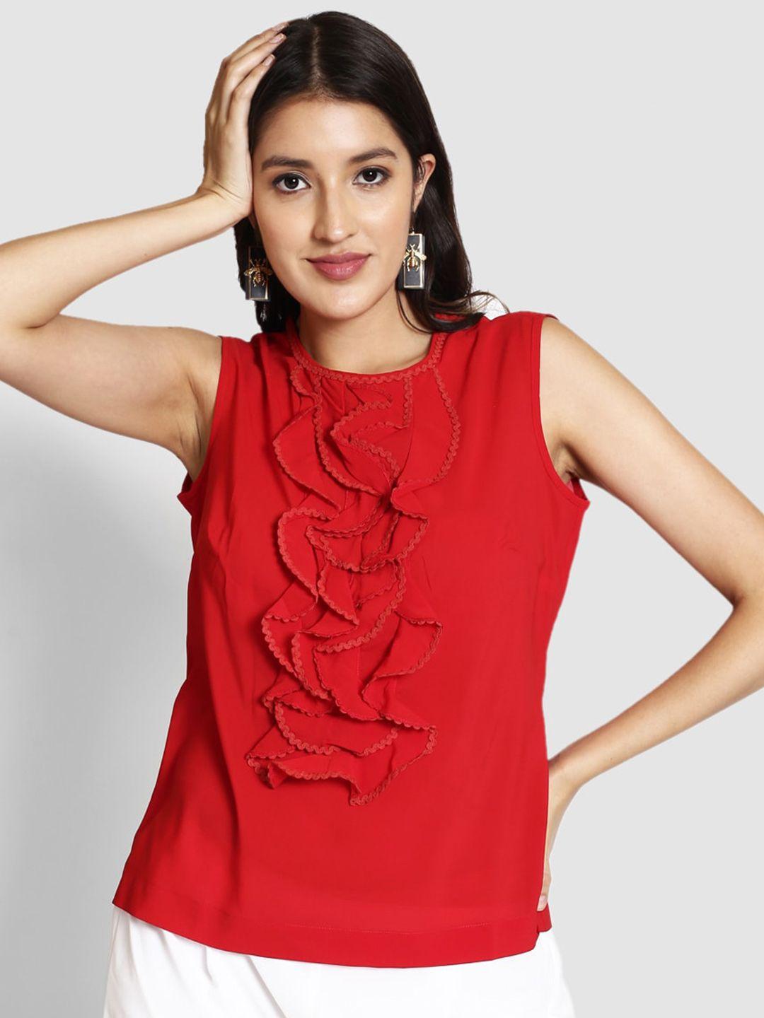 250 designs sleeveless ruffles top