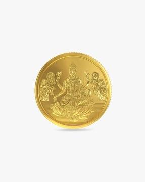 25g 22 kt lakshmi yellow gold coin
