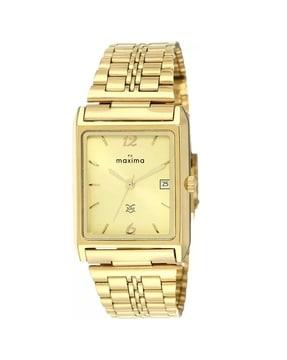 26270cmgy analogue watch with brass strap