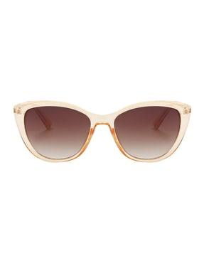 2664-cream uv-protected full-rim square sunglasses