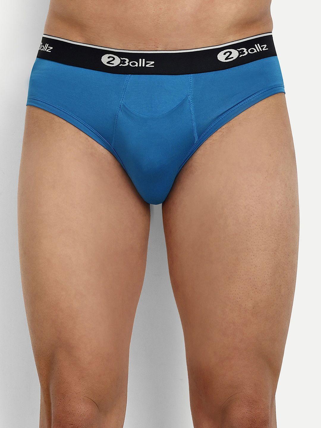 2ballz brand logo printed opening mid-rise basic brief hb-1-2brb