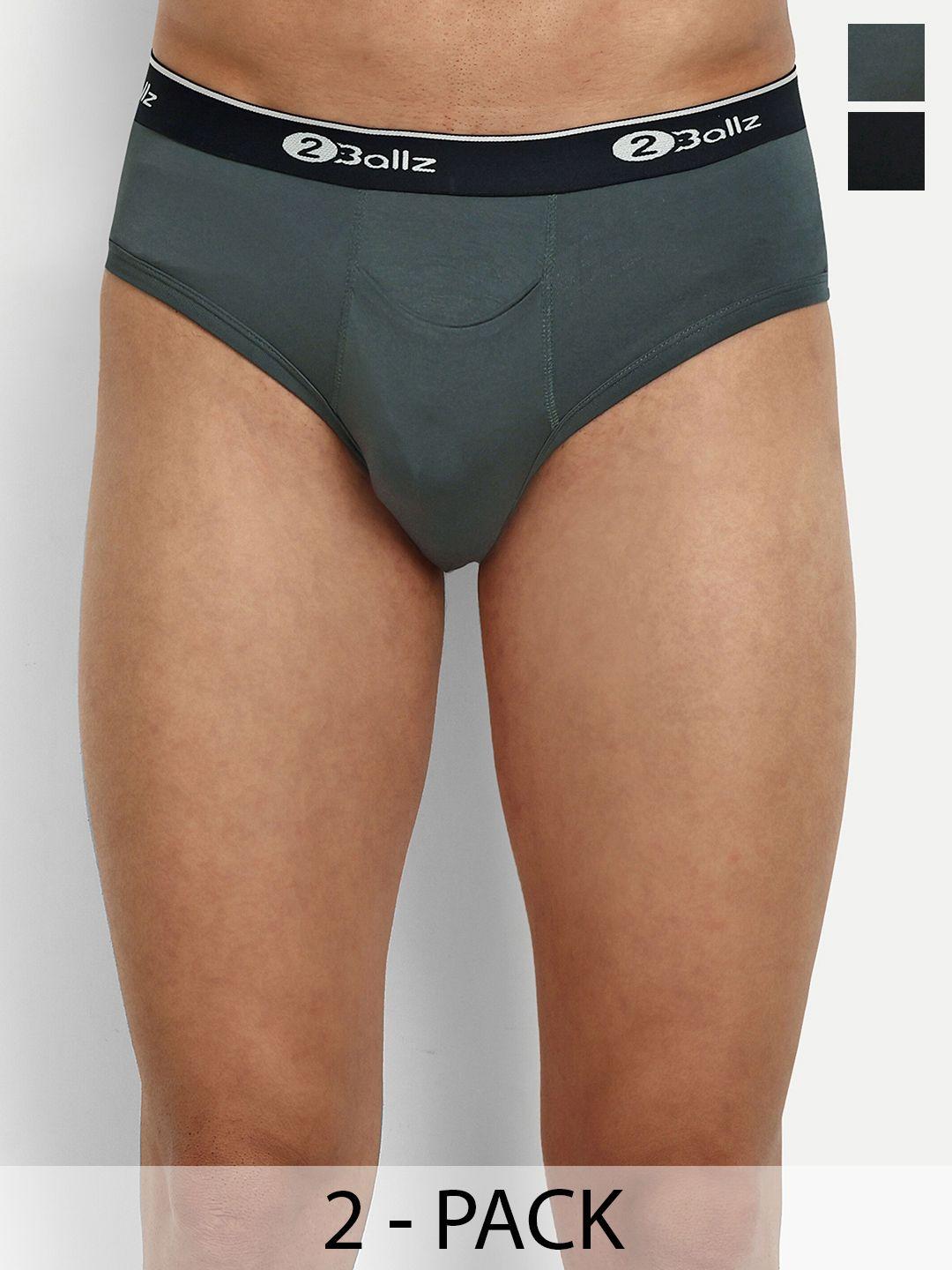 2ballz pack of 2 mid-rise hipster briefs bug-2-2bb