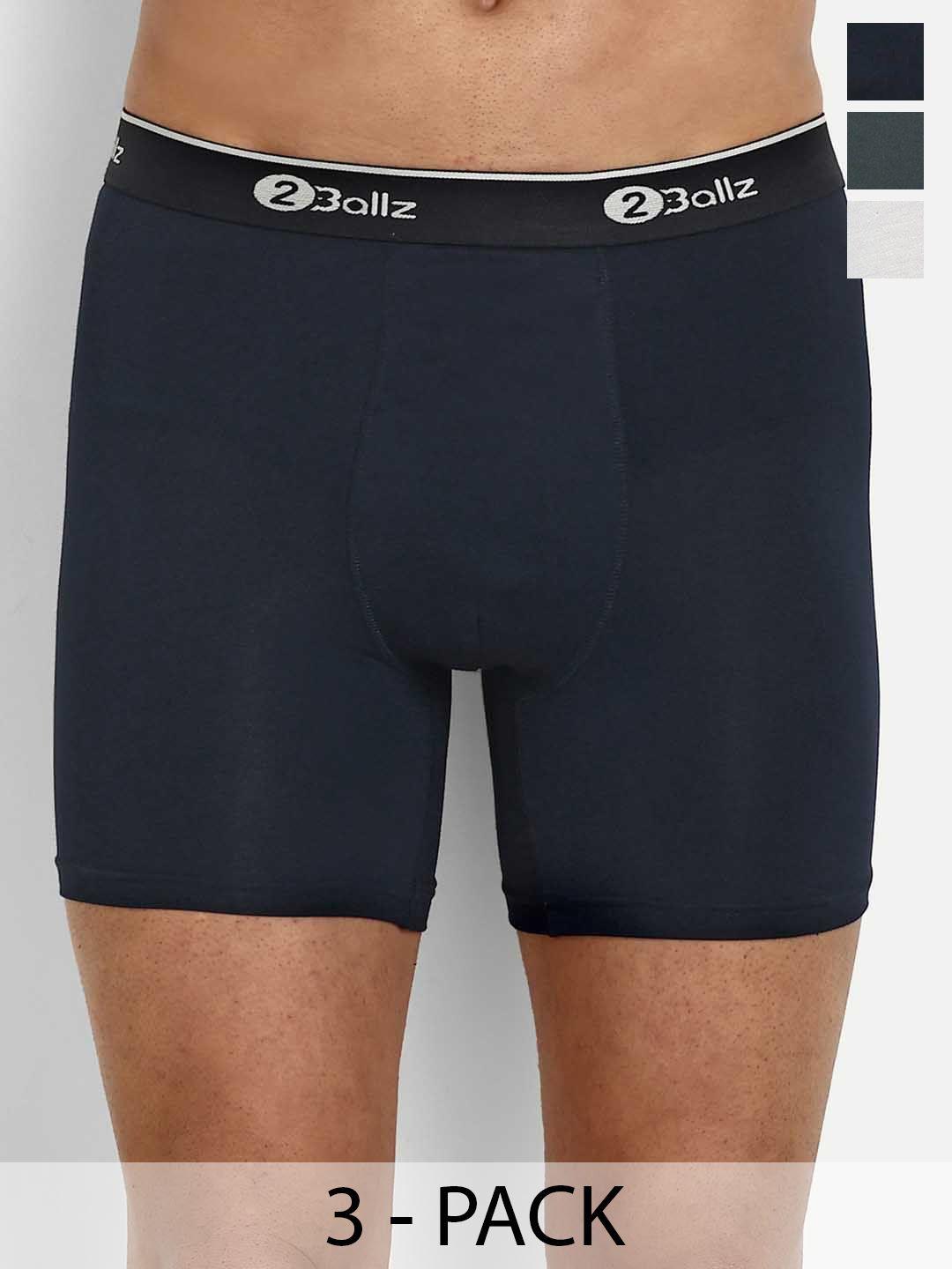 2ballz pack of 3 breathability trunks kbugw-3-2bt