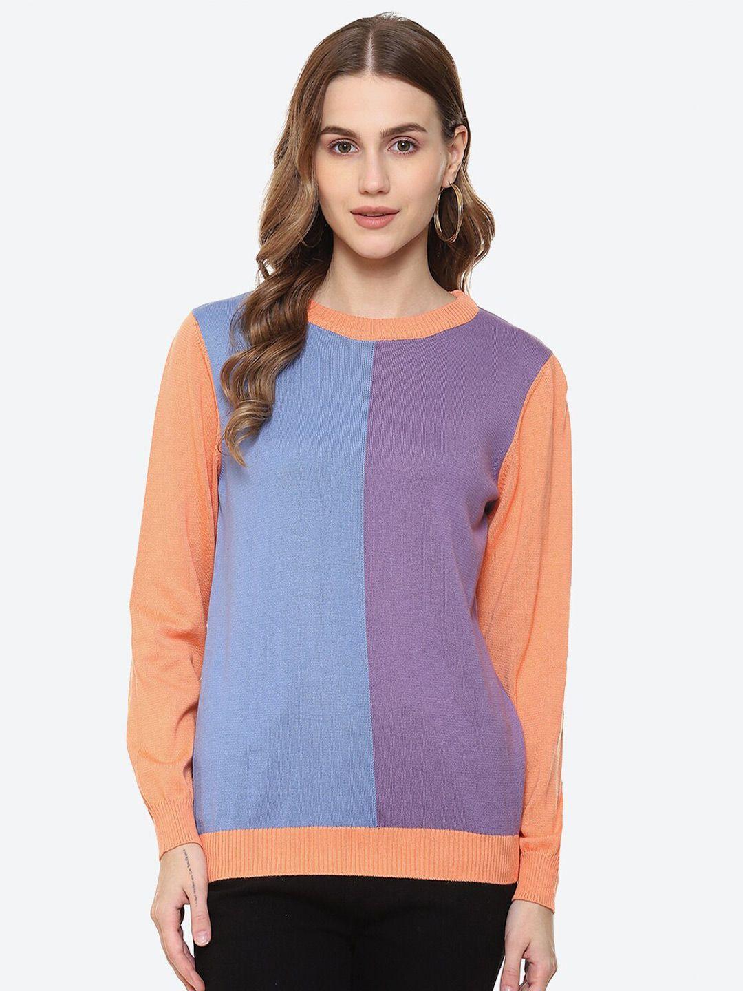 2bme colourblocked cotton pullover