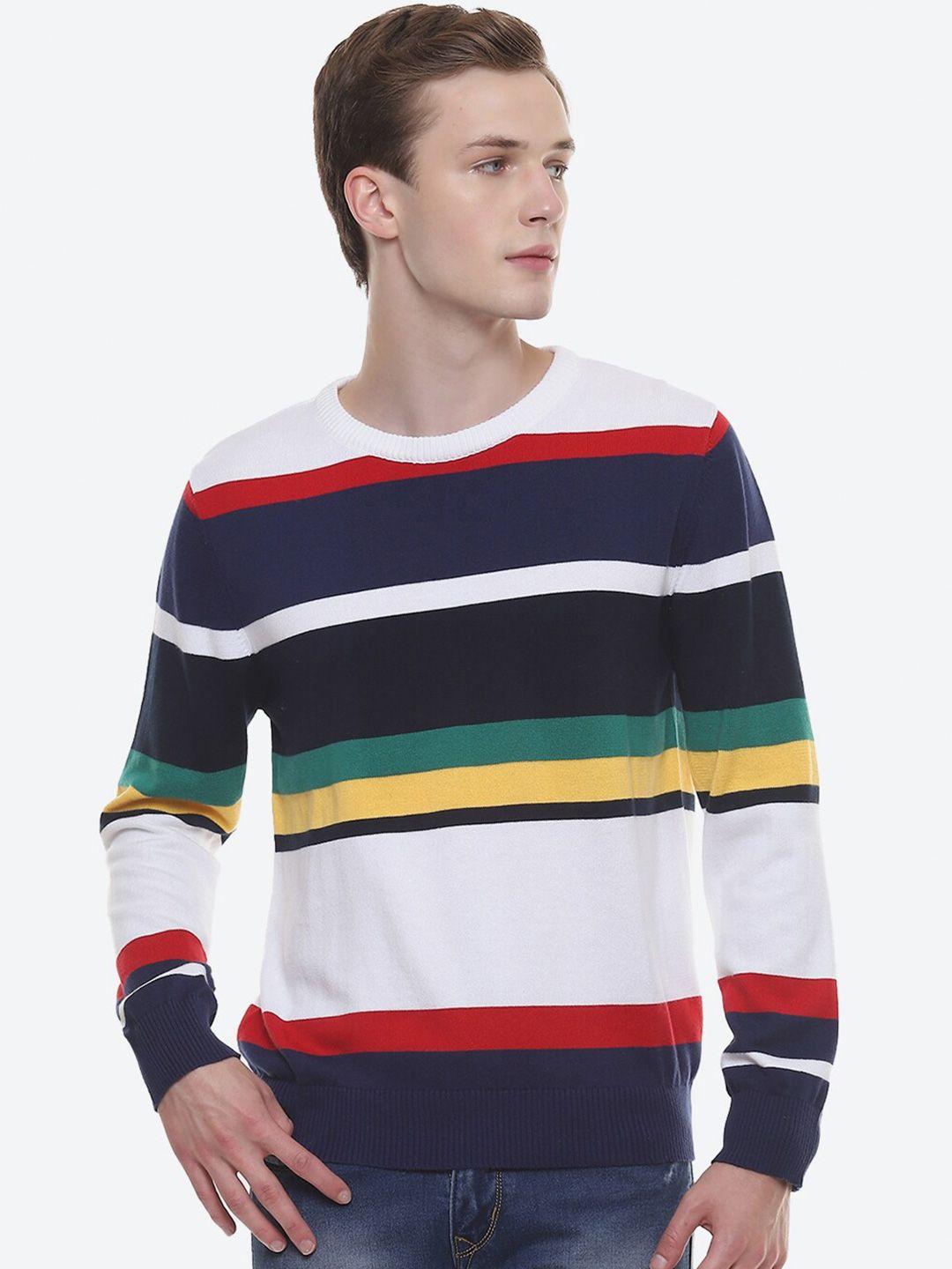 2bme colourblocked pullover cotton sweater