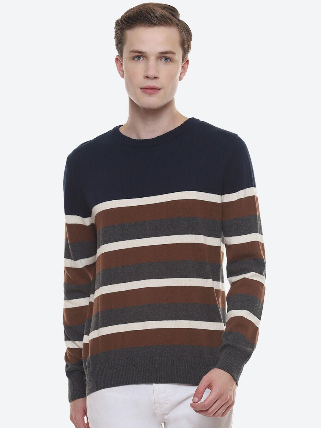 2bme colourblocked pullover cotton sweater