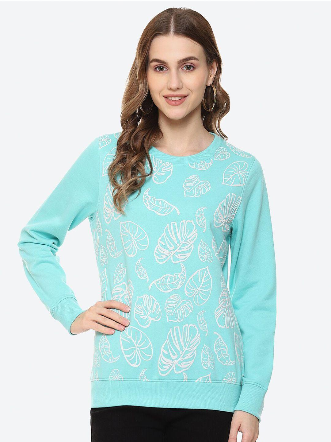 2bme floral printed cotton sweatshirt