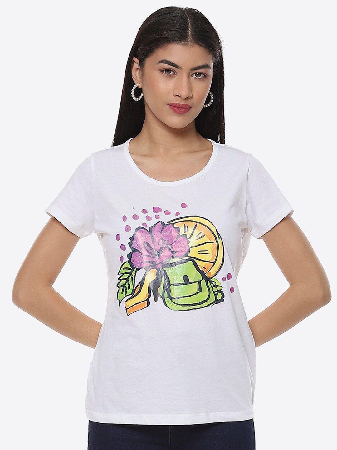 2bme graphic printed short sleeves cotton t-shirt