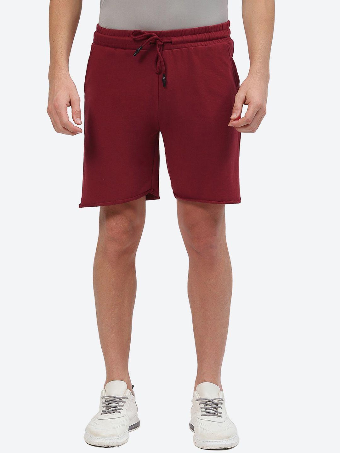 2bme men regular fit mid-rise cotton sports shorts