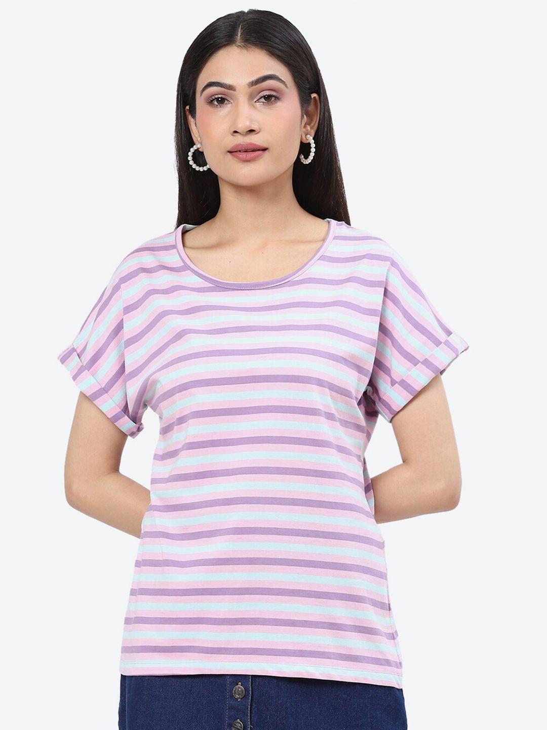 2bme striped extended sleeves t-shirt
