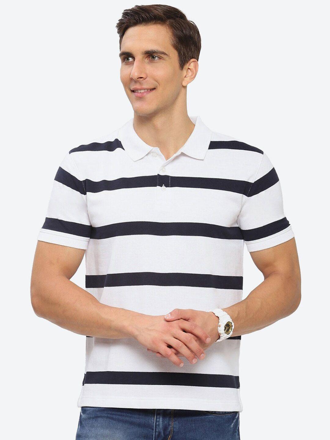 2bme striped polo collar short sleeve cotton regular t-shirt