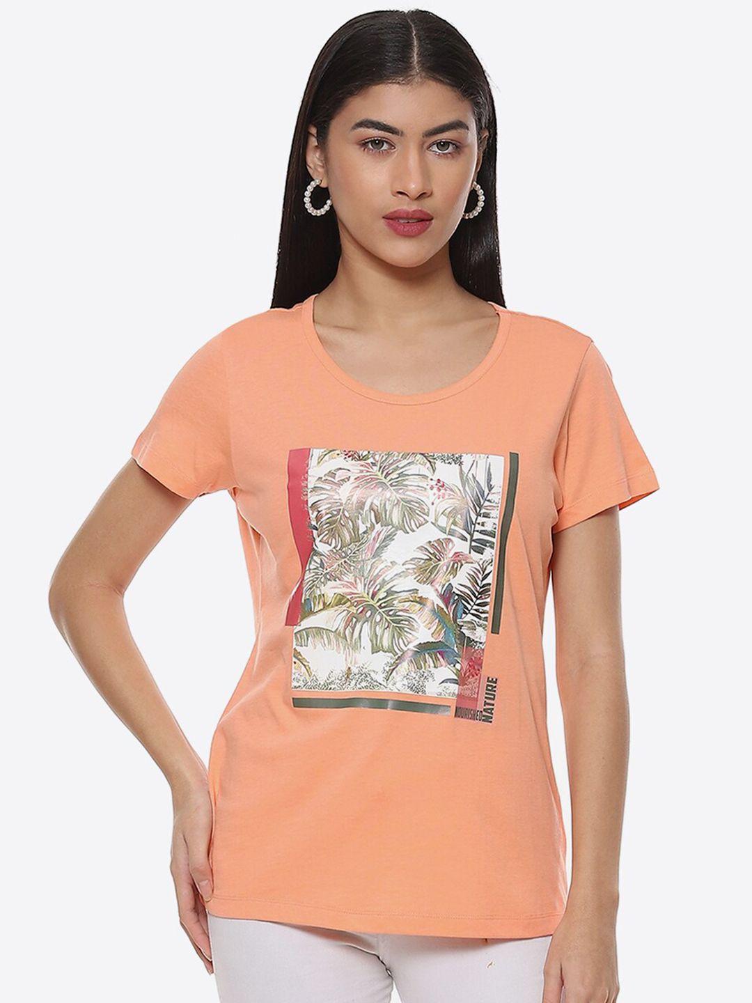 2bme tropical printed cotton t-shirt