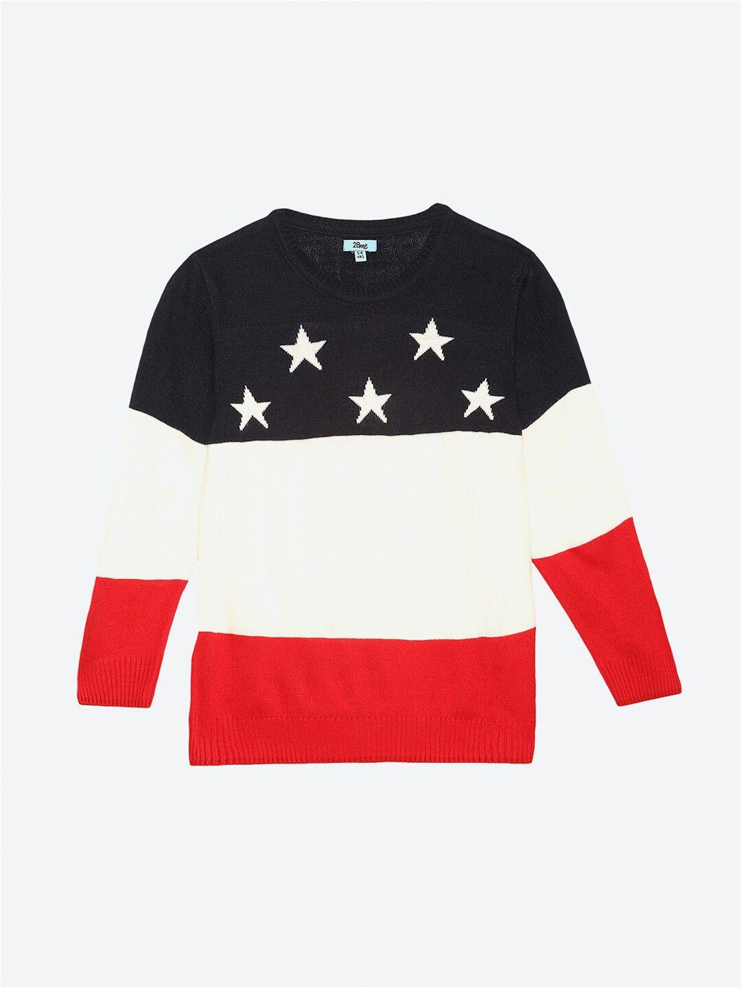 2bme boys colourblocked acrylic pullover sweater
