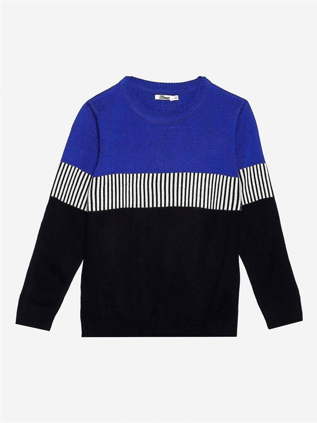 2bme boys colourblocked acrylic pullover sweater