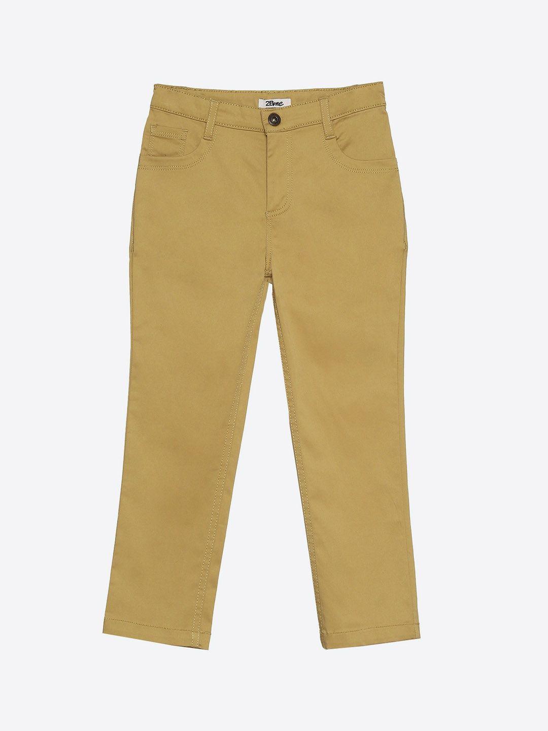 2bme boys mid-rise flat-front cotton trousers chinos trousers