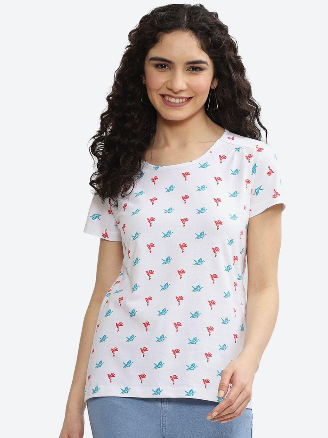 2bme conversational printed short sleeves cotton t-shirt