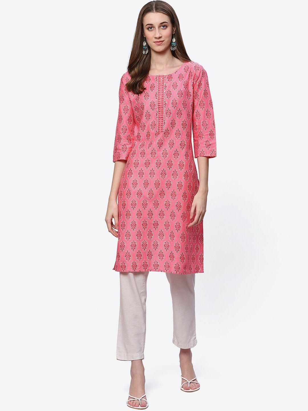 2bme ethnic motifs printed cotton kurta