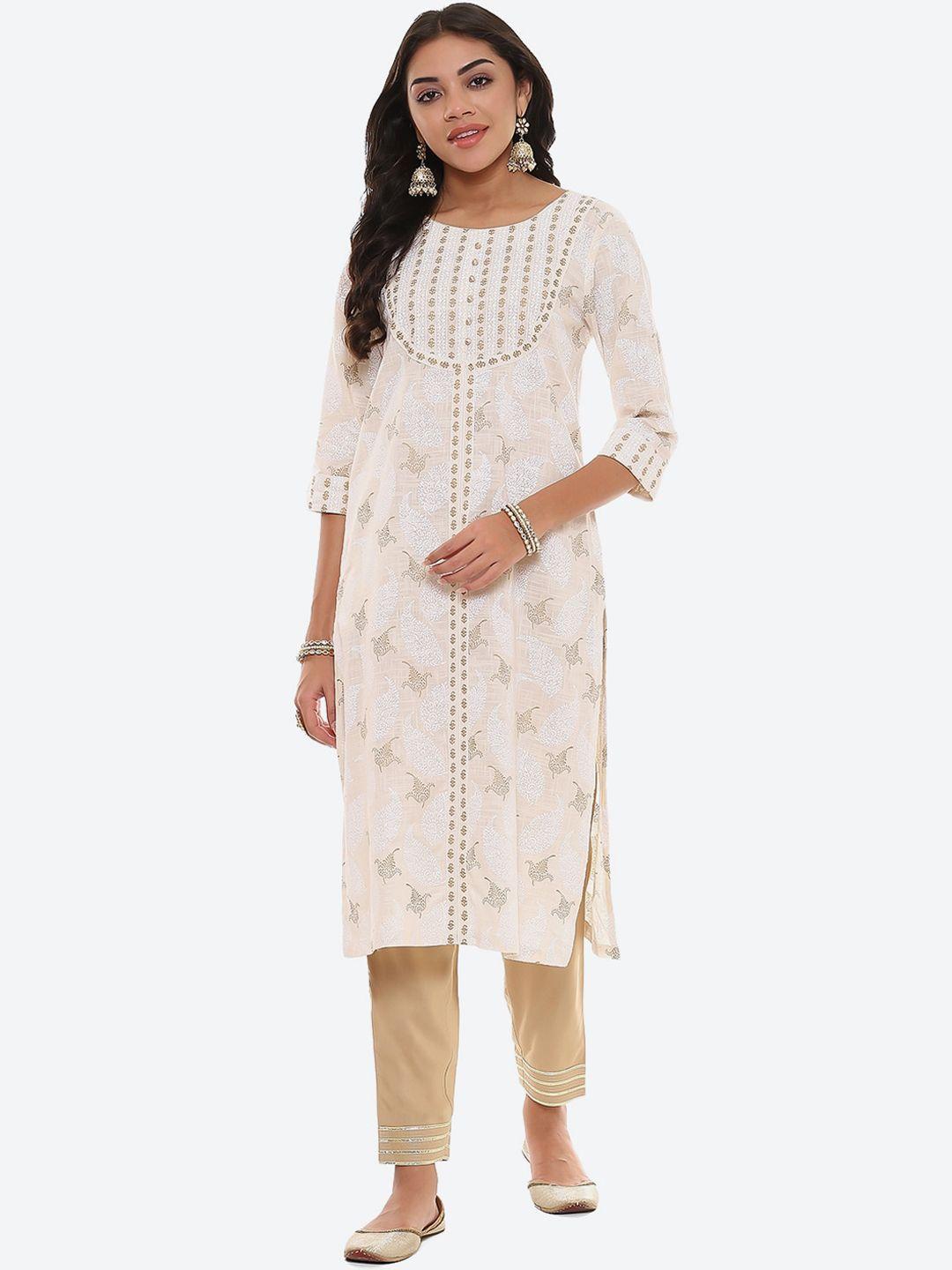 2bme ethnic motifs printed cotton kurta