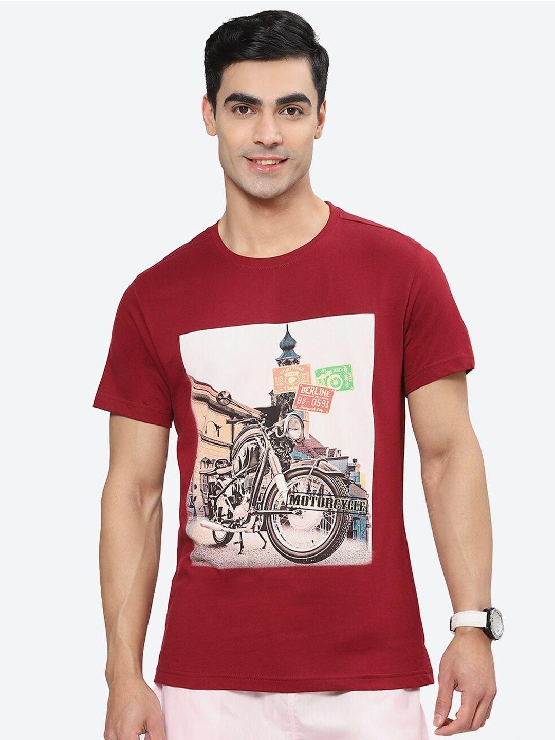 2bme graphic printed slim fit cotton t-shirt