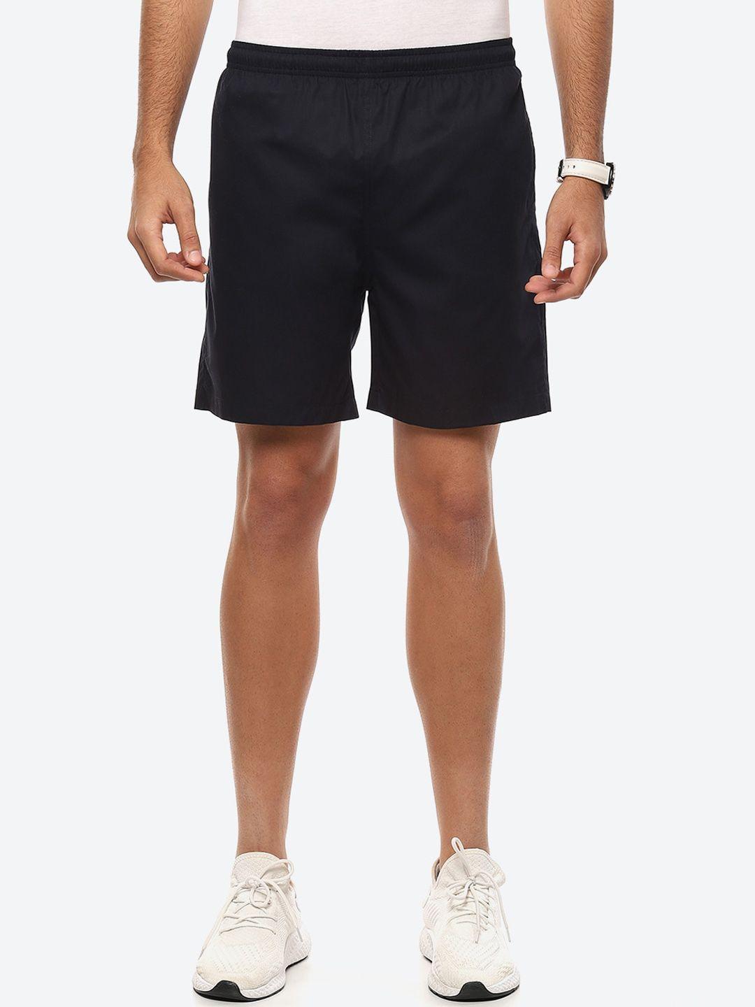 2bme men regular fit mid-rise cotton sports shorts