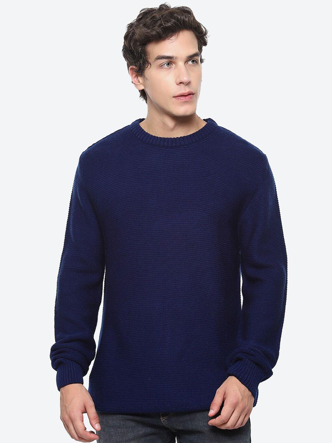 2bme round neck long sleeve cotton pullover sweaters