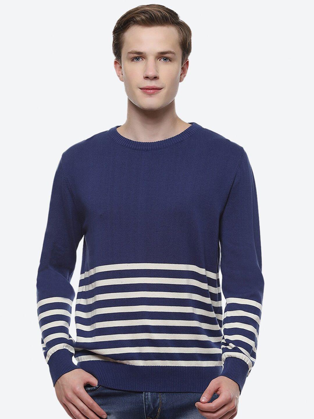 2bme striped pullover cotton sweater