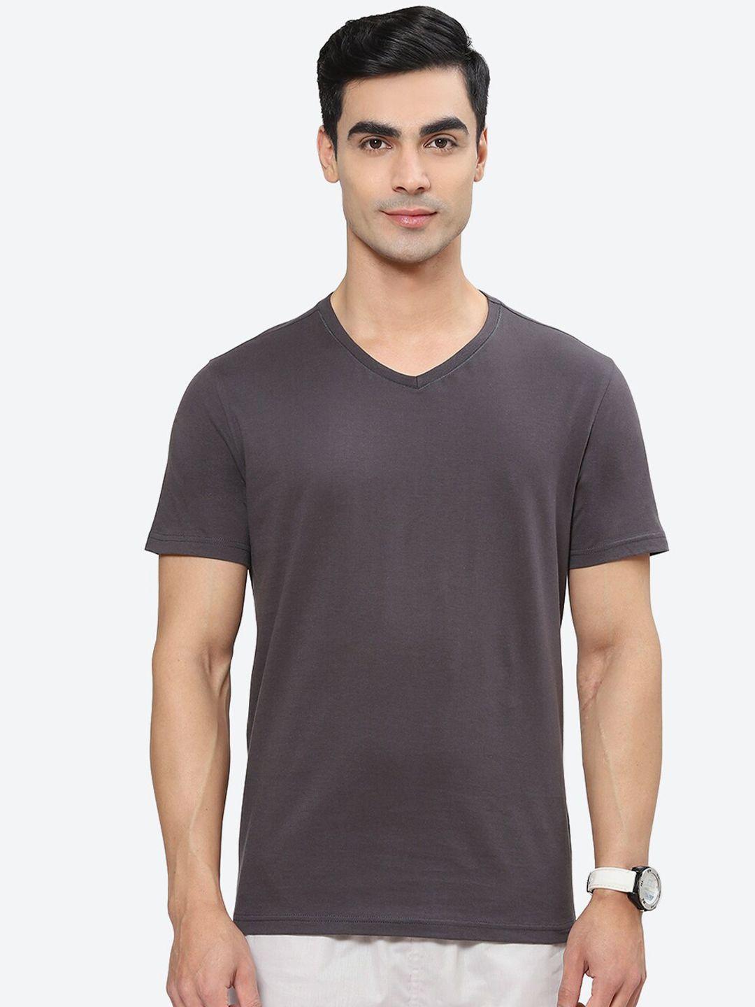 2bme v-neck short sleeve pure cotton regular t-shirt