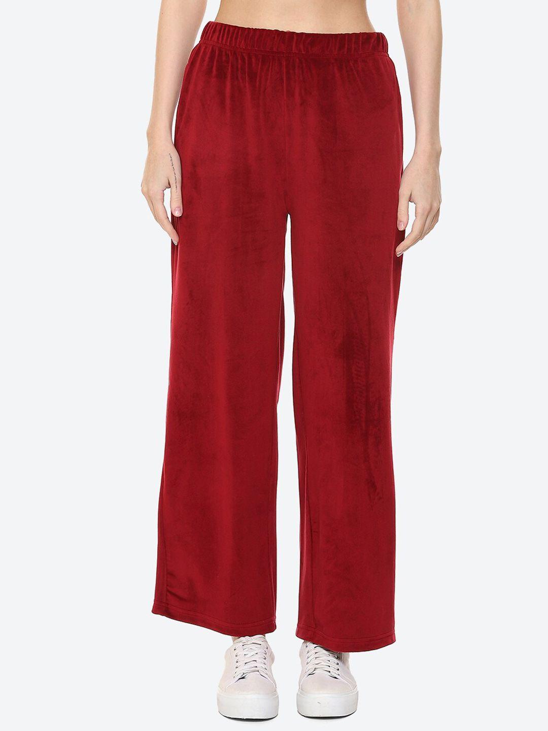 2bme women mid-rise straight-fit track pants