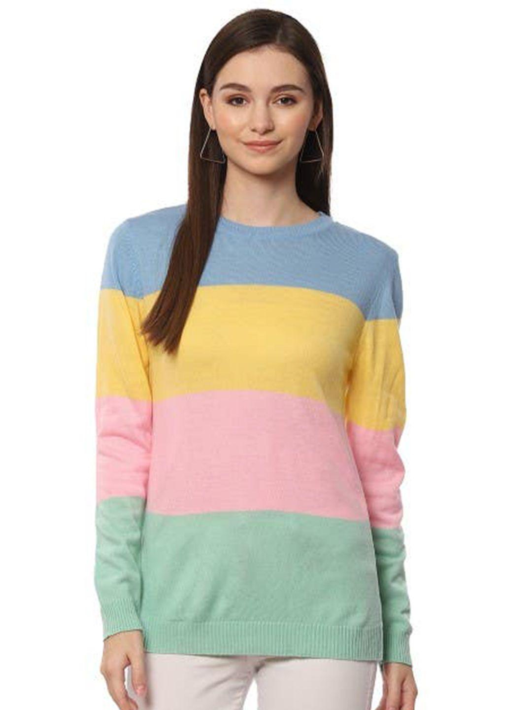 2bme women multicoloured striped fashion
