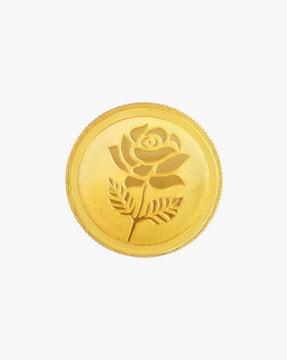 2g 22k 916 yellow gold rose coin