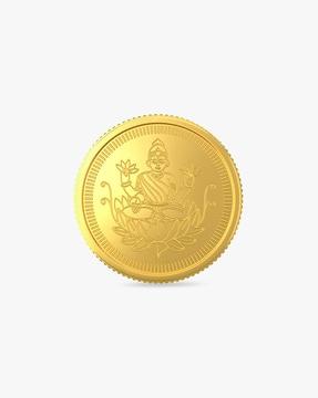 2g 22 kt lakshmi yellow gold coin