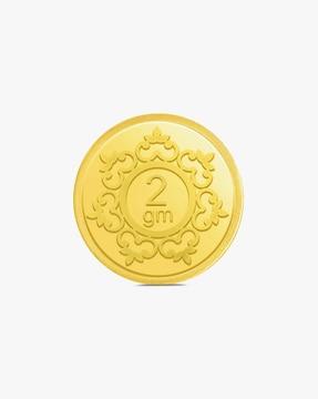 2g 24 kt(999) yellow gold coin