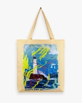 3 crosses canvas tote bag