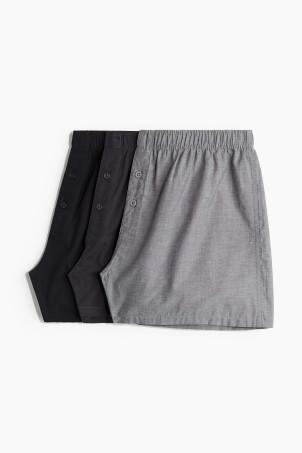 3-pack woven cotton boxer shorts