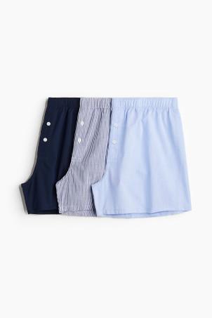 3-pack woven cotton boxer shorts
