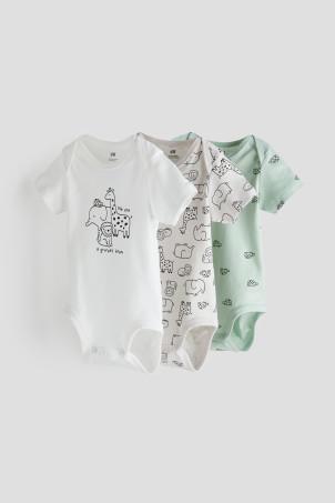 3-pack cotton bodysuits